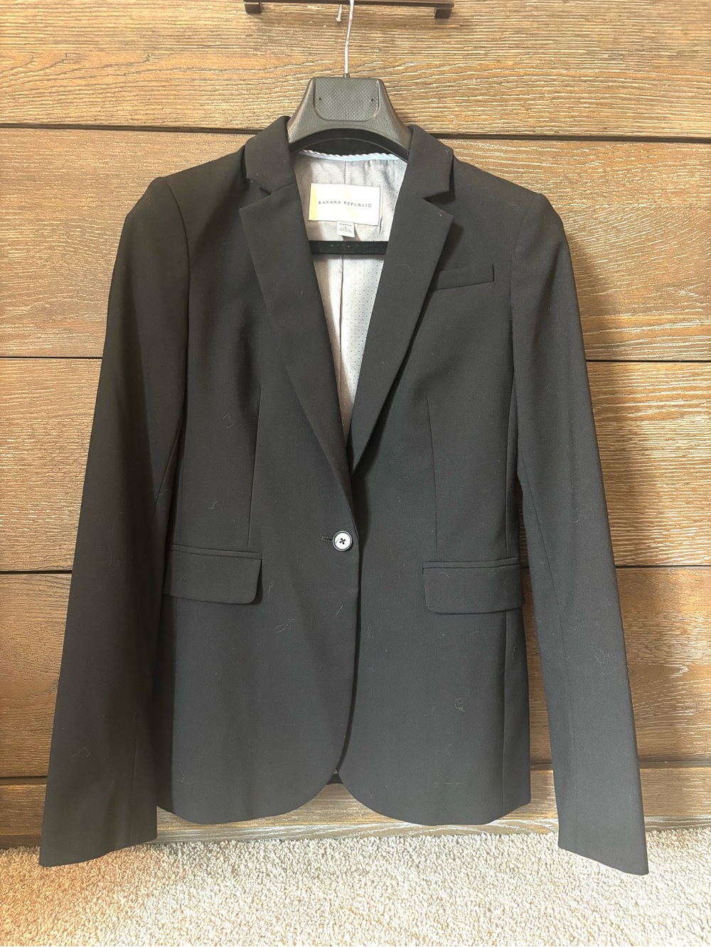 Women’s Banana Republic Black Tailored One-Button Blazer